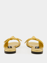 Dolce & Gabbana Gold Mordoré Nappa Leather Slides
