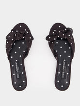 Dolce & Gabbana Polka-Dot Printed Satin Sliders