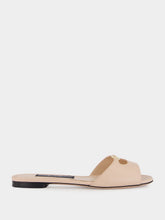 Dolce & Gabbana Nude Calf Leather Flat Slides