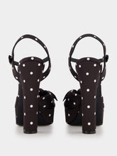 Dolce & Gabbana Polka-Dot Satin Platform Sandals