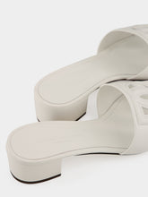 Dolce & Gabbana White Calfskin DG Millennials Logo Mules