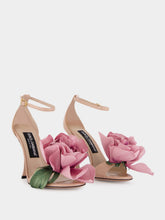 Dolce & Gabbana Pink Keira Floral Heeled Sandals