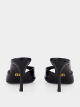 Dolce & Gabbana Black Patent Leather Keira Heeled Mules