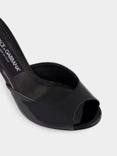 Dolce & Gabbana Black Patent Leather Keira Heeled Mules