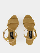 Dolce & Gabbana Dove Grey Suede Platform Sandals