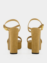 Dolce & Gabbana Dove Grey Suede Platform Sandals