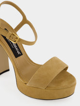 Dolce & Gabbana Dove Grey Suede Platform Sandals