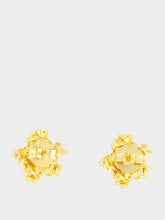FENOMENA Gold Aura Emerald Stud Earrings
