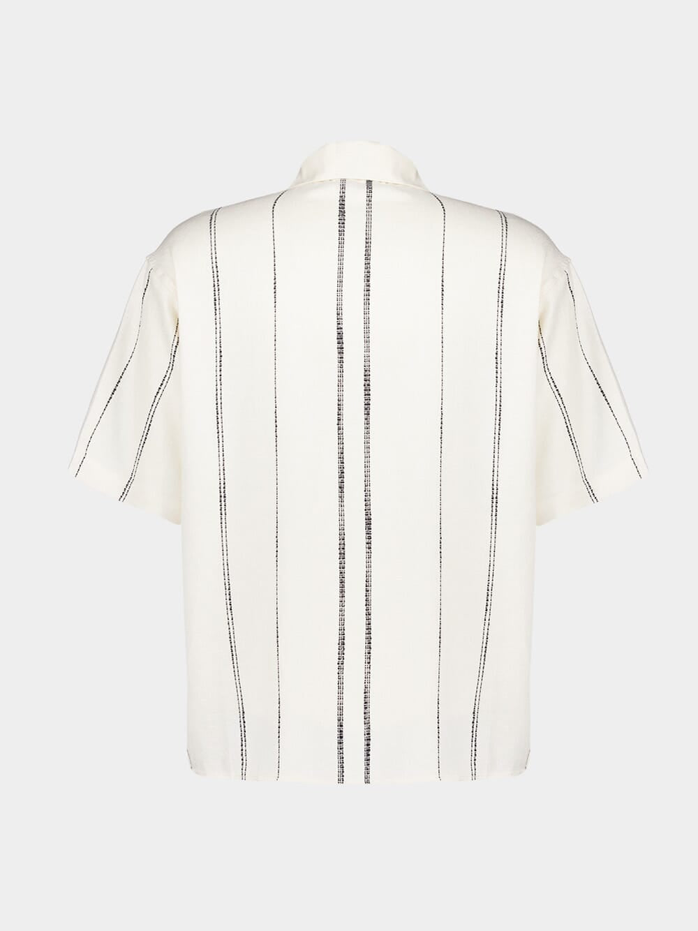 Cream Woven Stripe Boxy Shirt