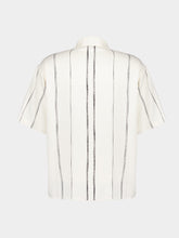 Commas Cream Woven Stripe Boxy Shirt