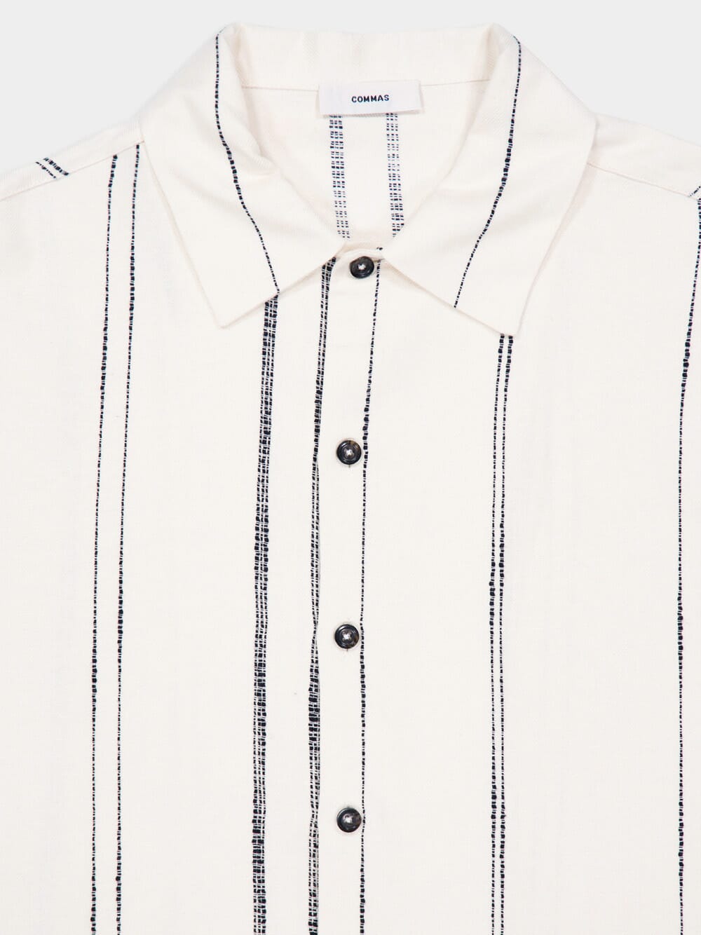 Cream Woven Stripe Boxy Shirt