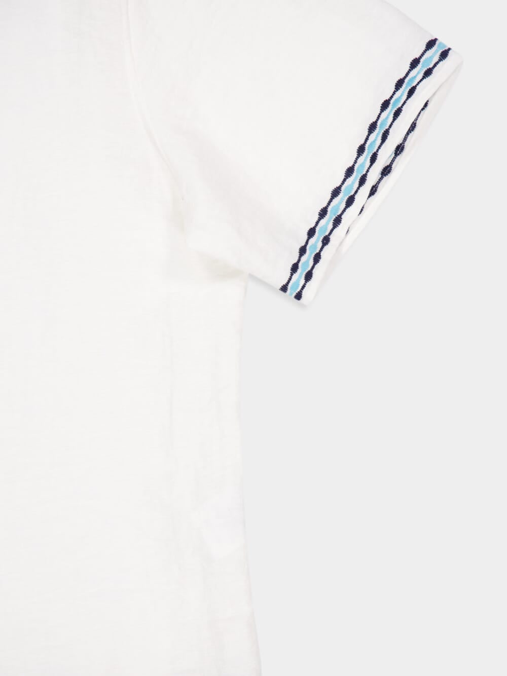 White Frequency Embroidered Shirt