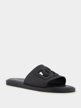 Dolce & Gabbana Black Rubber DG Logo Slides