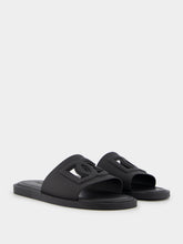 Dolce & Gabbana Black Rubber DG Logo Slides