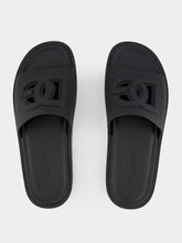 Dolce & Gabbana Black Rubber DG Logo Slides