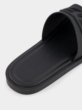 Dolce & Gabbana Black Rubber DG Logo Slides