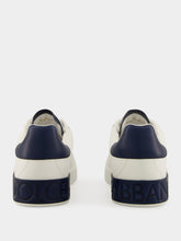 Dolce & Gabbana Navy Blue Portofino Calfskin Sneakers