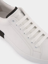 Dolce & Gabbana White and Black Portofino Calfskin Sneakers
