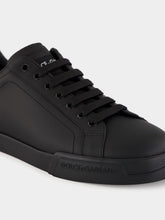 Dolce & Gabbana Black Low-Top Leather Sneakers