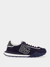 Dolce & Gabbana Navy Blue DG Athletic Suede Sneakers