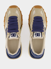 Dolce & Gabbana Ivory and Blue DG Athletic Sneakers