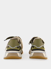 Dolce & Gabbana Olive Green Sports Low-Top Leather Sneakers