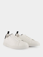 Dolce & Gabbana White and Black Portofino Calfskin Sneakers