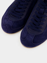 Dolce & Gabbana Blue Lipari Calfskin Suede Low-Top Sneakers