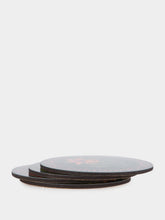 La DoubleJ Dark Green Flora Fauna Cork Coasters Set of 4