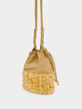 Glorinha Paranaguá Khaki Hanoi Bamboo Bucket Bag