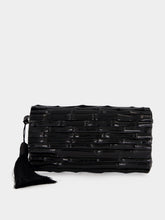 Glorinha Paranaguá Gaya Lacquered Bamboo Clutch in Black