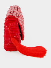 Glorinha Paranaguá Gaya Lacquered Bamboo Clutch in Red