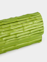 Glorinha Paranaguá Gaya Lacquered Bamboo Clutch in Green