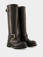 Dolce & Gabbana Black Calfskin Biker Boots