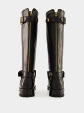 Dolce & Gabbana Black Calfskin Biker Boots