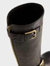 Dolce & Gabbana Black Calfskin Biker Boots