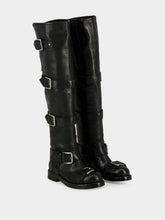 Dolce & Gabbana Black Horse Leather Buckled Boots
