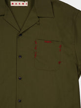 Marni Deep Sage Tropical Wool Bowling Shirt