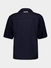 Marni Deep Blue Wool Bowling Shirt