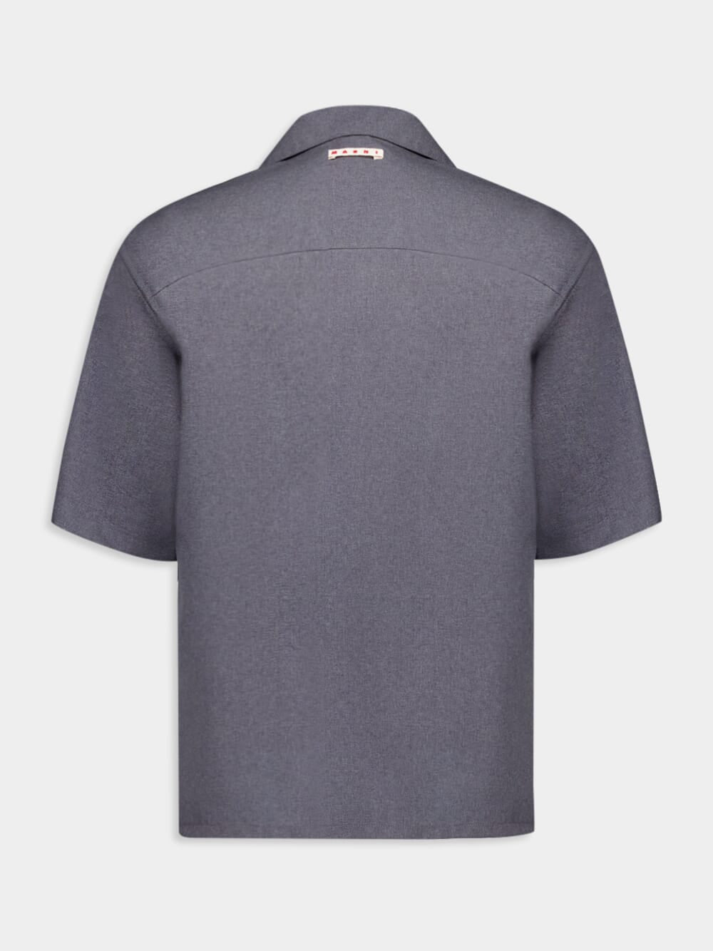 Grey Wool Bowling Shirt