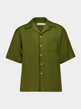 Marni Dusty Olive Silk Bowling Shirt