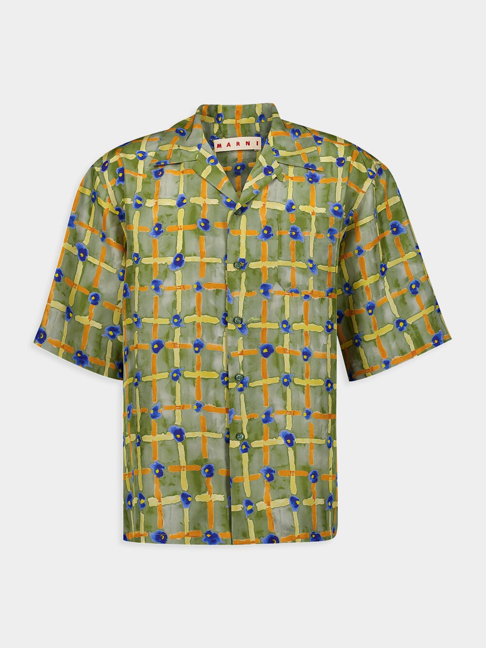 Silk Graphic Print Shirt