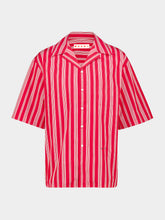 Marni Lacquer Red Striped Poplin Shirt