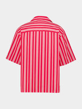 Marni Lacquer Red Striped Poplin Shirt