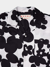 Marni Black and White Silk Dilles Print Shirt