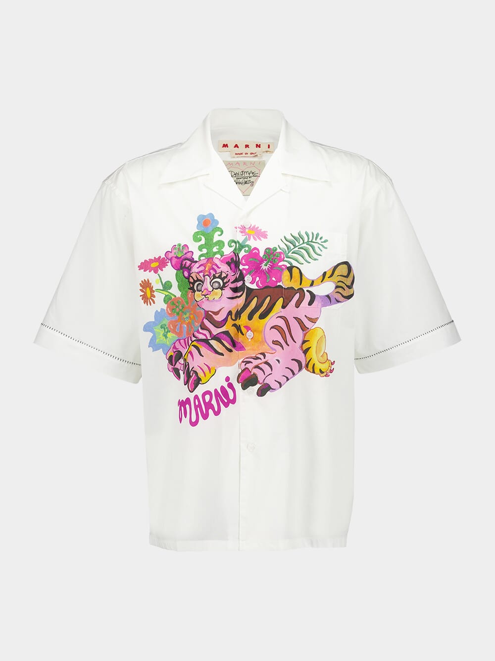 White Organic Poplin Bowling Shirt