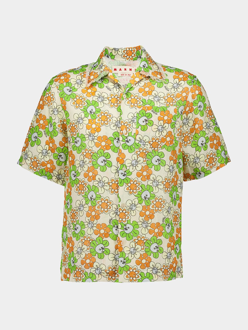 Floral Linen Bowling Shirt