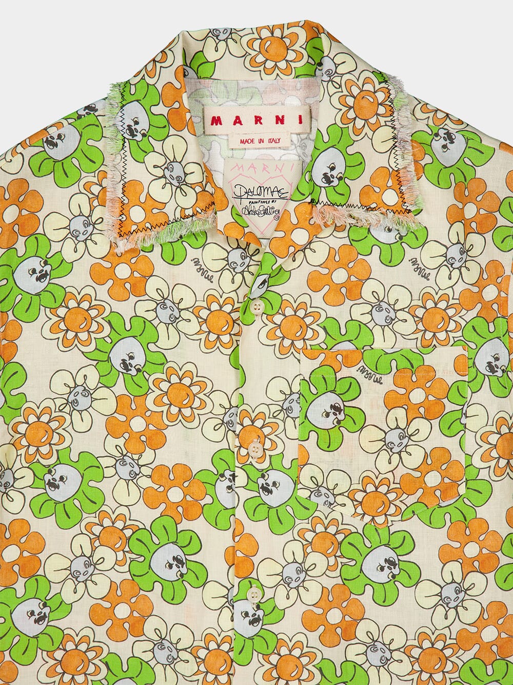 Floral Linen Bowling Shirt