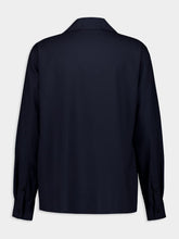 Marni Deep Blue Wool Relaxed Fit Shirt