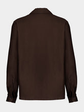 Marni Moca Brown Organic Cotton Satin Shirt